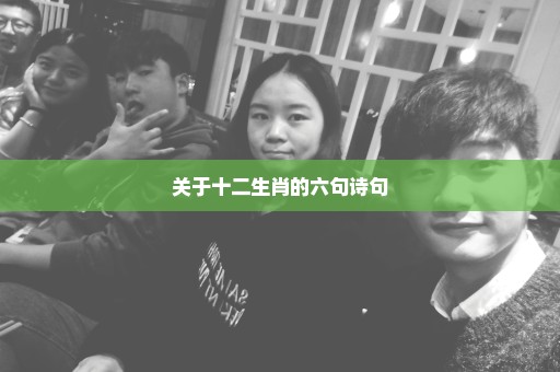 关于十二生肖的六句诗句