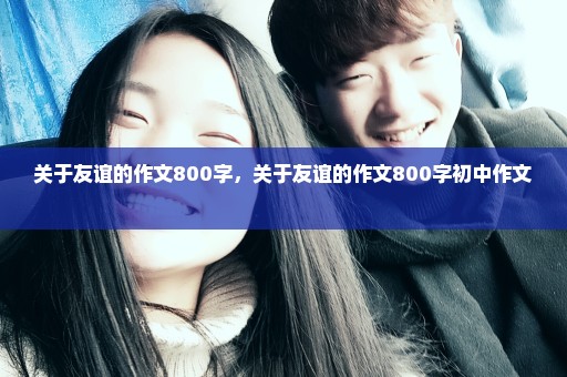 关于友谊的作文800字，关于友谊的作文800字初中作文 