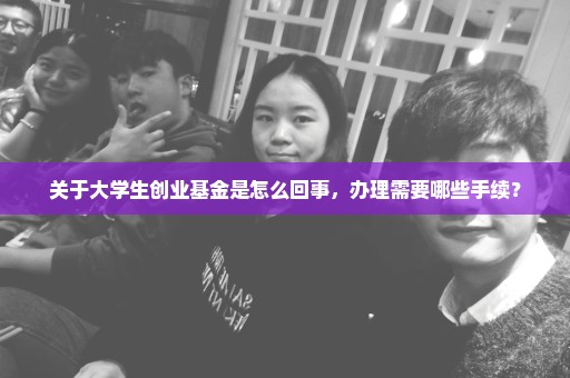 关于大学生创业基金是怎么回事，办理需要哪些手续？