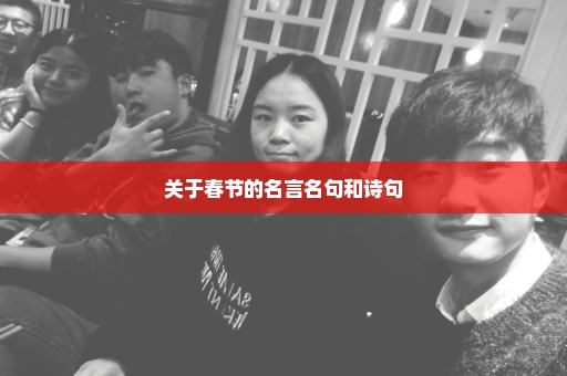 关于春节的名言名句和诗句