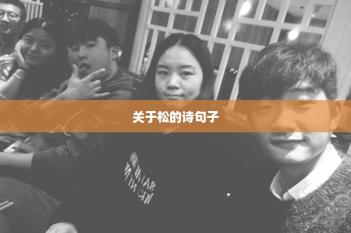 关于松的诗句子