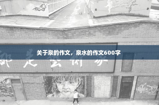 关于泉的作文，泉水的作文600字 