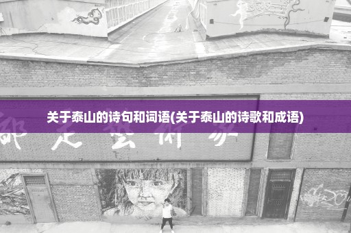 关于泰山的诗句和词语(关于泰山的诗歌和成语)