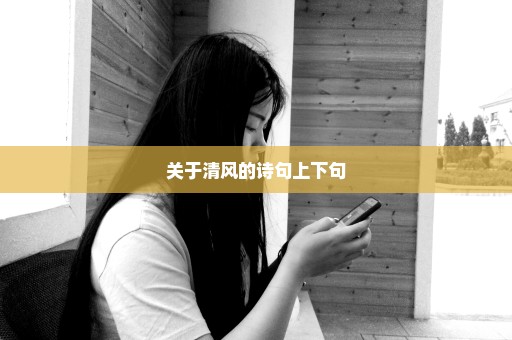 关于清风的诗句上下句
