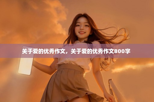 关于爱的优秀作文，关于爱的优秀作文800字 