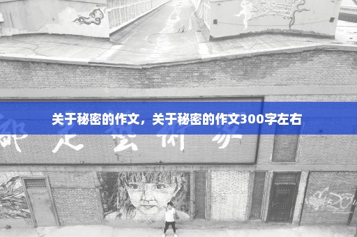关于秘密的作文，关于秘密的作文300字左右 