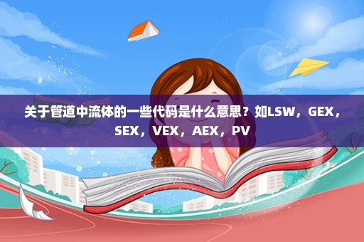 关于管道中流体的一些代码是什么意思？如LSW，GEX，SEX，VEX，AEX，PV
