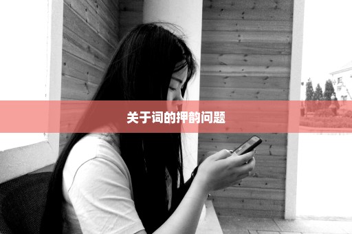 关于词的押韵问题