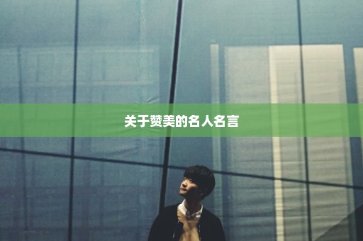 关于赞美的名人名言