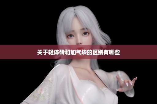 关于轻体砖和加气块的区别有哪些