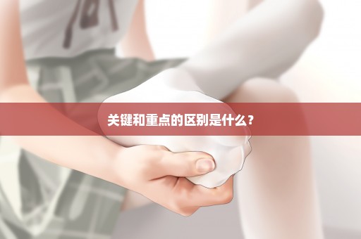 关键和重点的区别是什么？