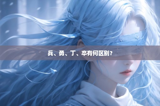 兵、勇、丁、卒有何区别？
