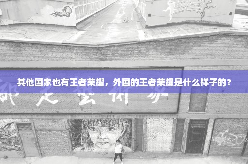 其他国家也有王者荣耀，外国的王者荣耀是什么样子的？