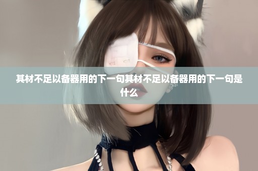 其材不足以备器用的下一句其材不足以备器用的下一句是什么