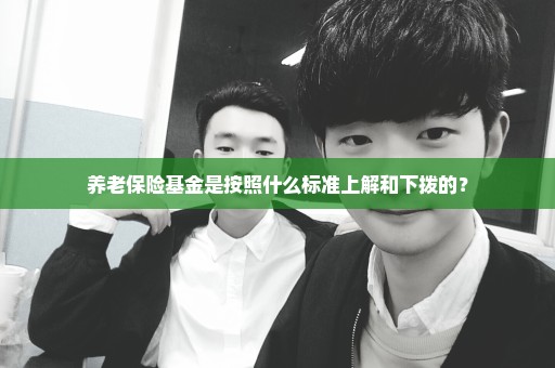 养老保险基金是按照什么标准上解和下拨的？