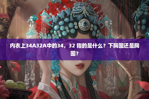 内衣上34A32A中的34，32 指的是什么？下胸围还是胸围？