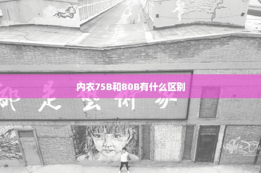 内衣75B和80B有什么区别