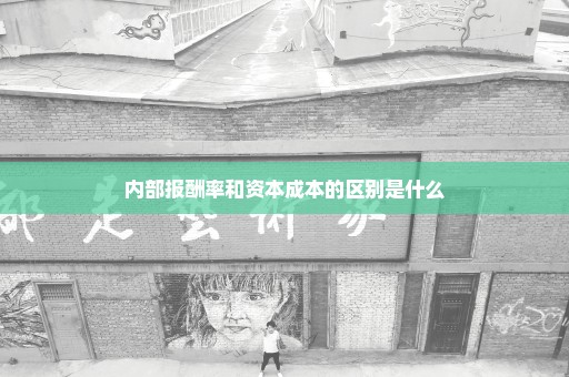 内部报酬率和资本成本的区别是什么