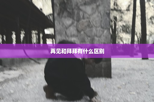 再见和拜拜有什么区别