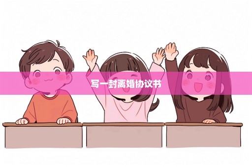 写一封离婚协议书