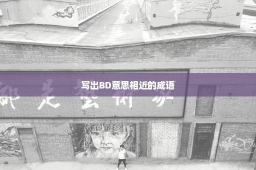 写出BD意思相近的成语