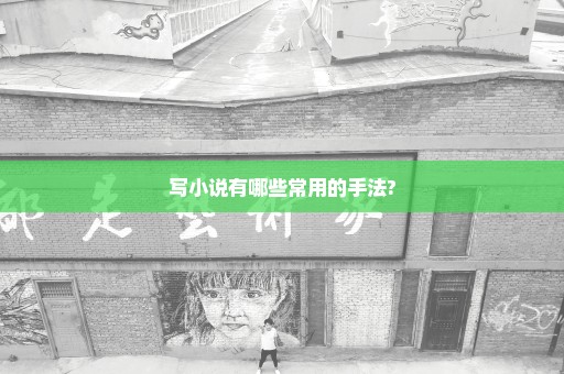 写小说有哪些常用的手法?