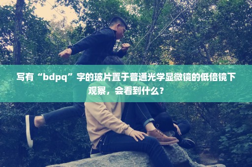写有“bdpq”字的玻片置于普通光学显微镜的低倍镜下观察，会看到什么？