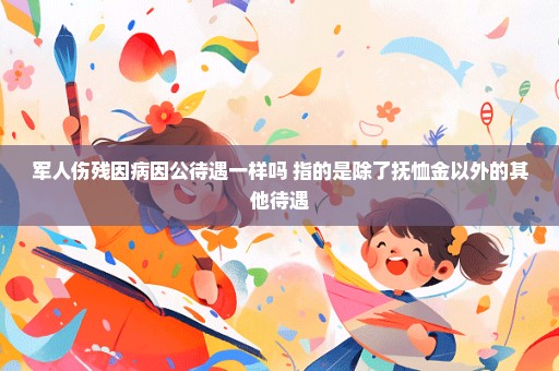 军人伤残因病因公待遇一样吗 指的是除了抚恤金以外的其他待遇