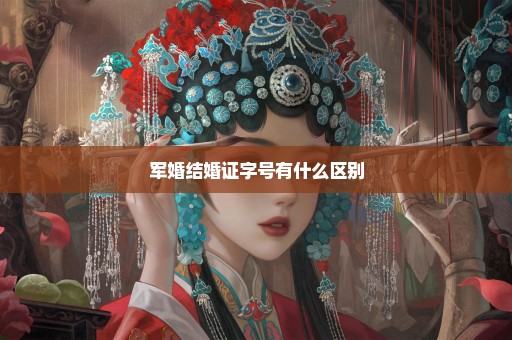 军婚结婚证字号有什么区别