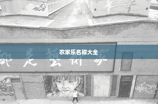 农家乐名称大全