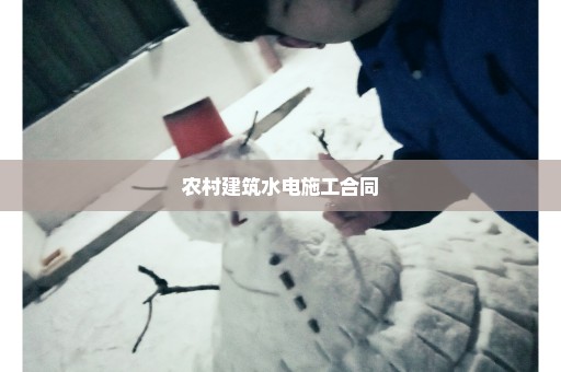 农村建筑水电施工合同