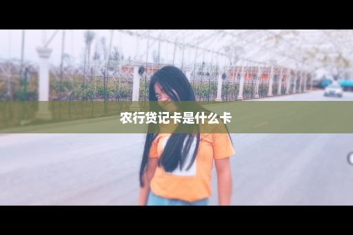 农行贷记卡是什么卡