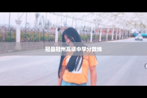 冠县冠州高级中学分数线