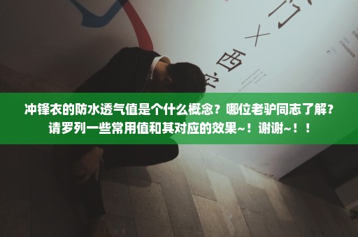 冲锋衣的防水透气值是个什么概念？哪位老驴同志了解？请罗列一些常用值和其对应的效果~！谢谢~！！