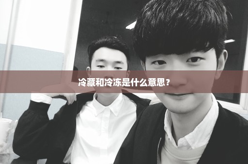冷藏和冷冻是什么意思？