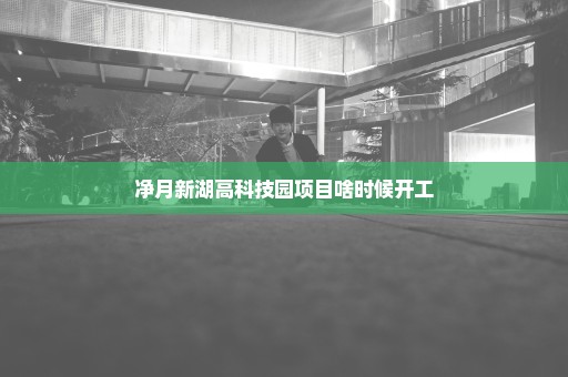 净月新湖高科技园项目啥时候开工