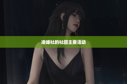 凌峰社的社团主要活动
