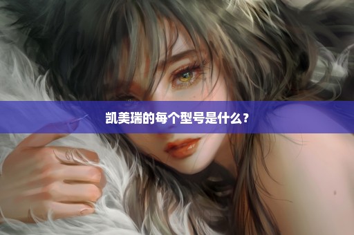 凯美瑞的每个型号是什么？