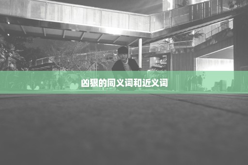 凶狠的同义词和近义词