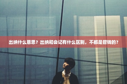出纳什么意思？出纳和会记有什么区别，不都是管钱的？