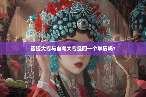 函授大专与自考大专是同一个学历吗？