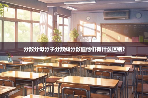 分数分母分子分数线分数值他们有什么区别?