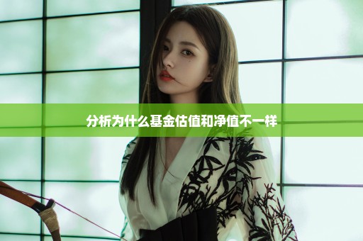 分析为什么基金估值和净值不一样