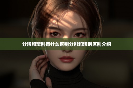 分辨和辨别有什么区别分辨和辨别区别介绍