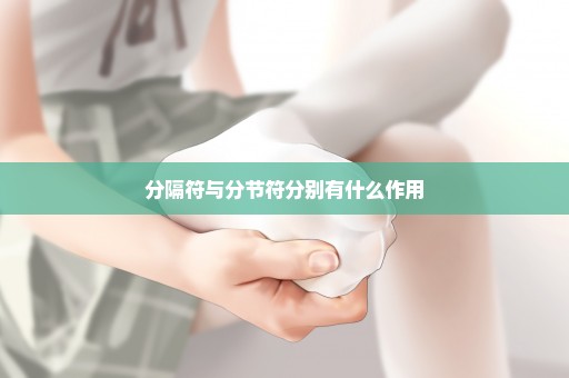 分隔符与分节符分别有什么作用