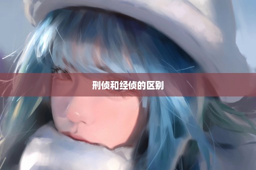 刑侦和经侦的区别