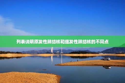 列表说明原发性肺结核和继发性肺结核的不同点