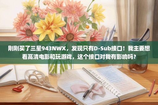 刚刚买了三星943NWX，发现只有D-Sub接口！我主要想看高清电影和玩游戏，这个接口对我有影响吗？