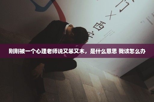 刚刚被一个心理老师说又笨又木，是什么意思 我该怎么办