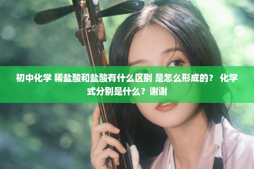 初中化学 稀盐酸和盐酸有什么区别 是怎么形成的？ 化学式分别是什么？谢谢